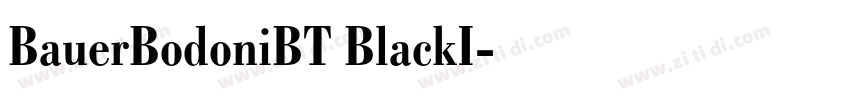 BauerBodoniBT BlackI字体转换